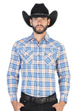 Camisa Vaquera de Hombre El General 2019-86 Manga Larga Casual en 55% Algodón 45% Poliéster Color Azul 42486