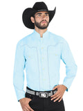 Camisa Vaquera de Hombre El General 2019-107 Charro Casual en 55% Algodón 45% Poliéster Color Azul Claro 42531