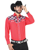Camisa Vaquera de Hombre El General 2019-108 Broche Casual en 55% Algodón 45% Poliéster Color Rojo 42537