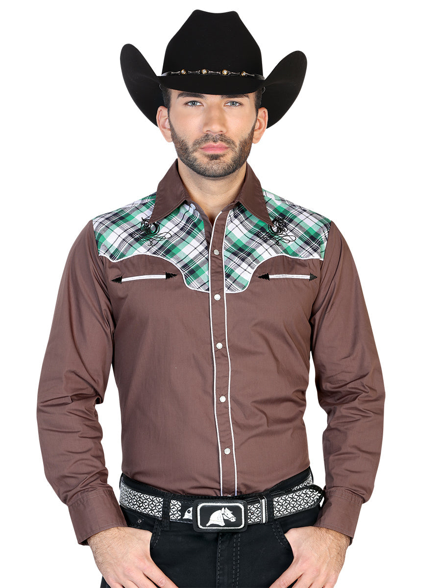 Camisa Vaquera de Hombre El General 2019-108 Casual en 55% Algodón 45% Poliéster Color Gris 42538