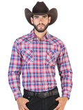 Camisa Vaquera de Hombre El General 2019-114 Manga Larga Casual en 55% Algodón 45% Poliéster Color Negro/Rojo 42545