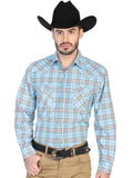 Camisa Vaquera de Hombre El General 2019-124 Manga Larga Casual en 55% Algodón 45% Poliéster Color Azul Claro/Negro 42565