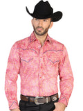 Camisa Vaquera de Hombre El General Estampada/bordada 2019-141 Bordada en 100% Algodón Color Rojo 42602