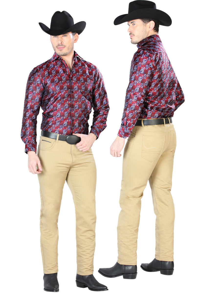 Pantalón de Mezclilla de Hombre El Señor de los Cielos FP-1208 en 97% Algodón 3% Spandex Color Khaki 42849