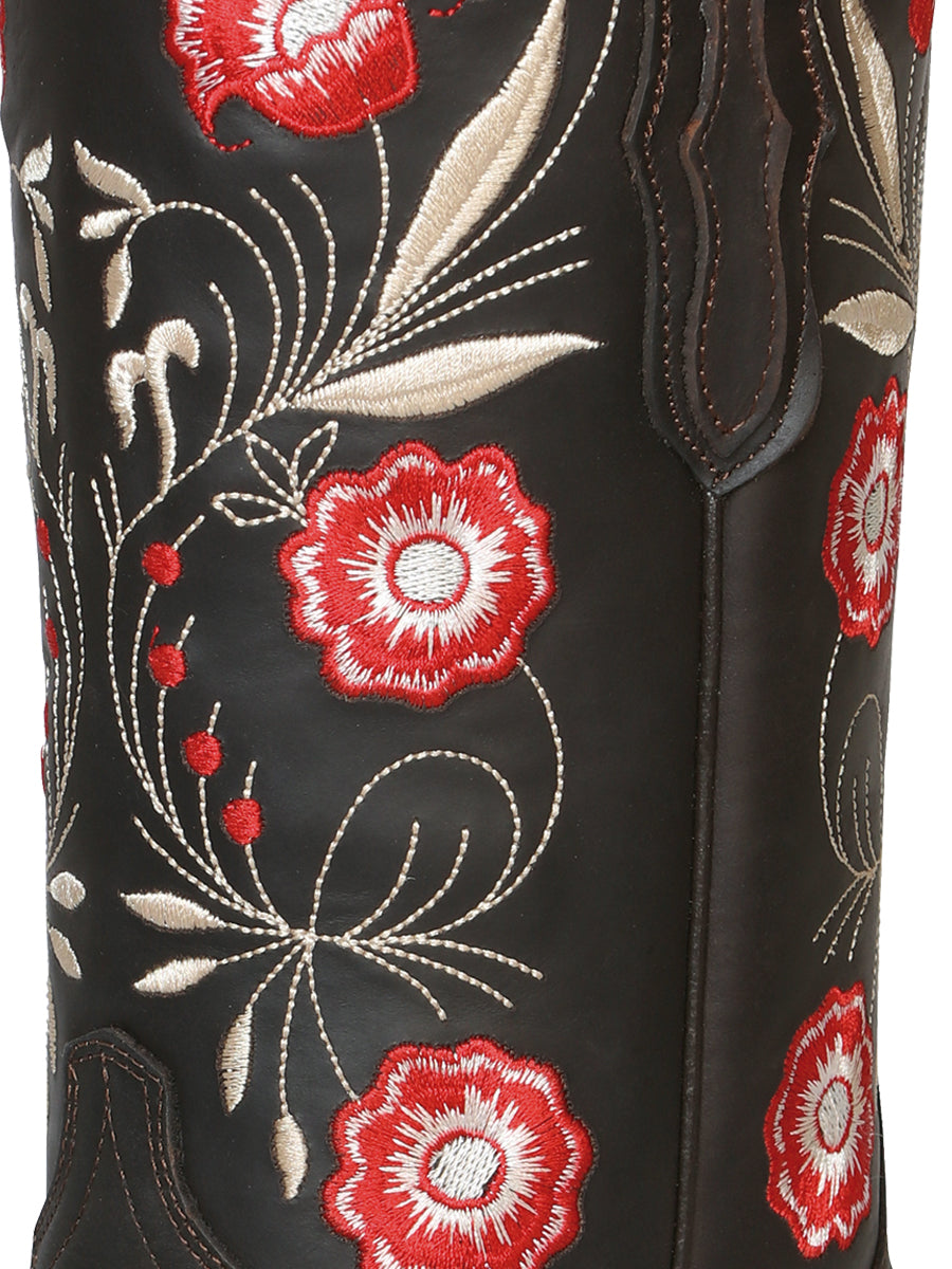 Bota Vaquera de Mujer El General Rodeo en Piel Bovino Crazy Color Chocolate 42982