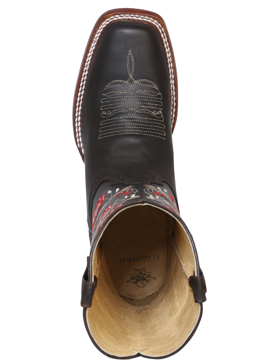 Bota Vaquera de Mujer El General Rodeo en Piel Bovino Crazy Color Chocolate 42982