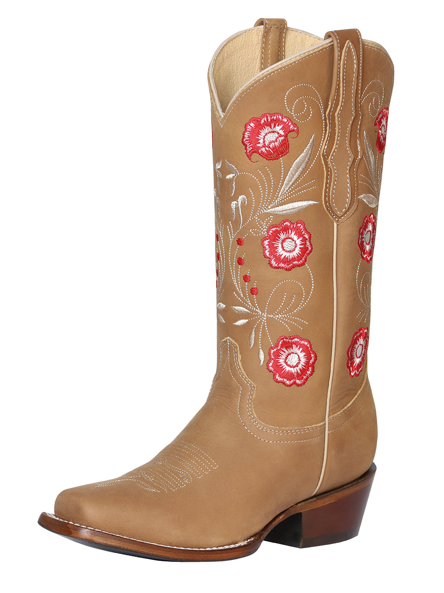 Bota Vaquera de Mujer El General Dam-flr-7 Rodeo en Piel Bovino 42983