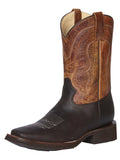 Bota Vaquera Rodeo Hombre El General Piel Crazy Bovino Chocolate - Modelo 43004