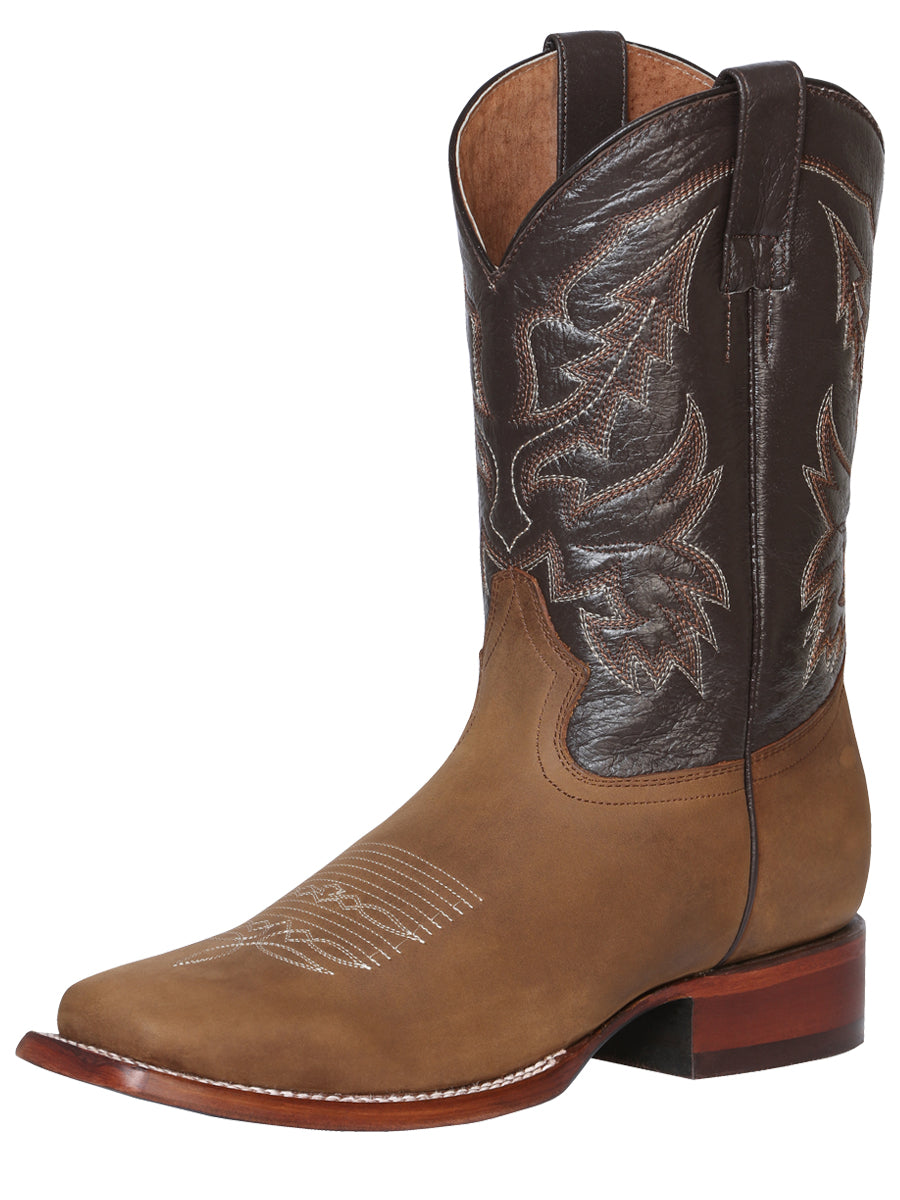 Bota Vaquera de Hombre El General Rodeo en Piel Bovino Crazy Color Tan 43007