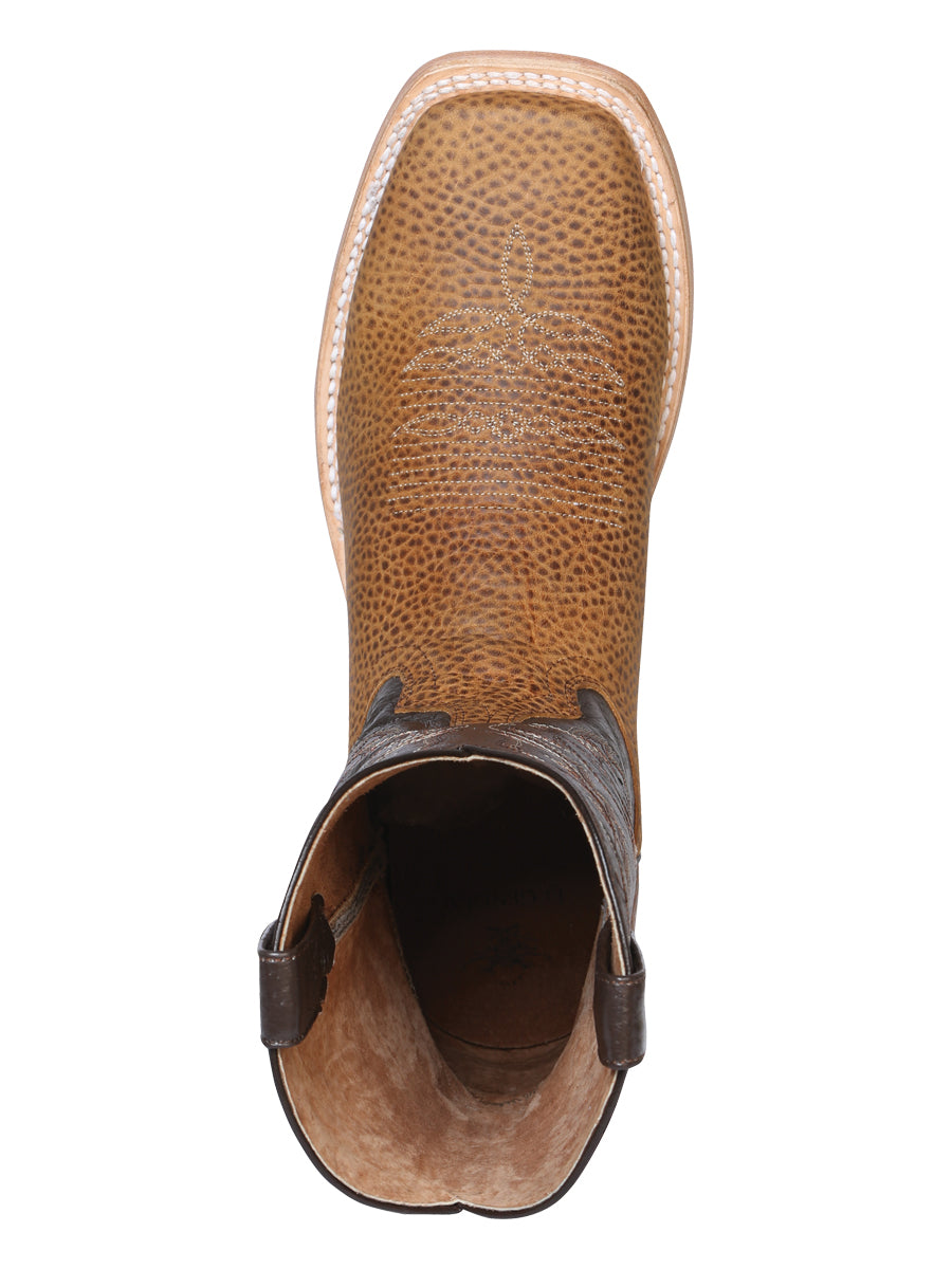 Bota Vaquera de Hombre El General Rodeo en Piel Bovino Color Miel 43009