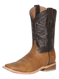 Bota Vaquera Rodeo Hombre El General Piel Floter Bovino Miel - Modelo 43009