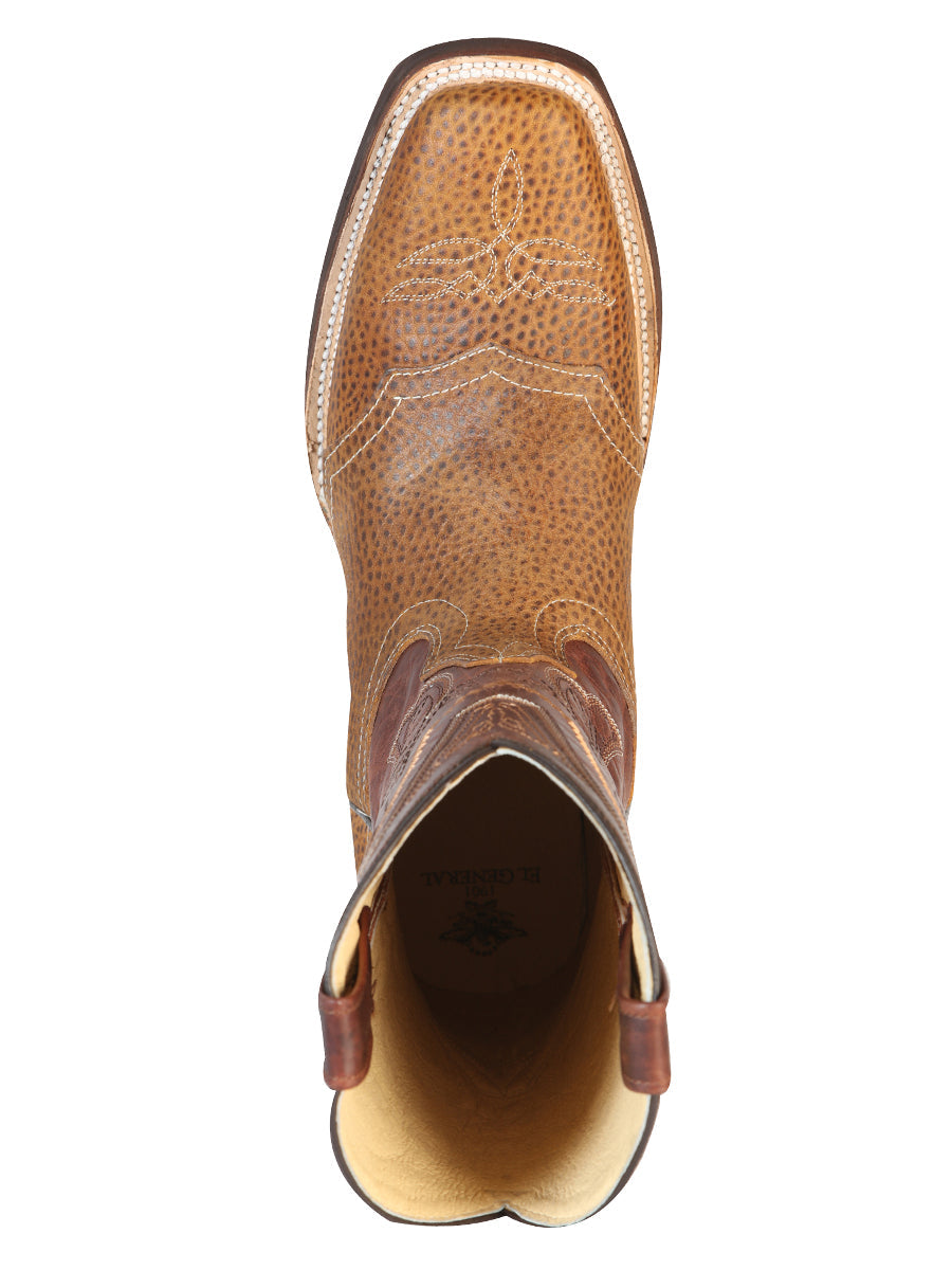 Bota Vaquera de Hombre El General Rodeo en Piel Bovino Color Miel 43012