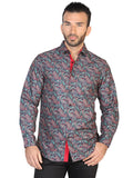 Camisa Vaquera de Hombre El Señor de los Cielos Manga Larga Casual en 100% Poliéster Color Verde 43058