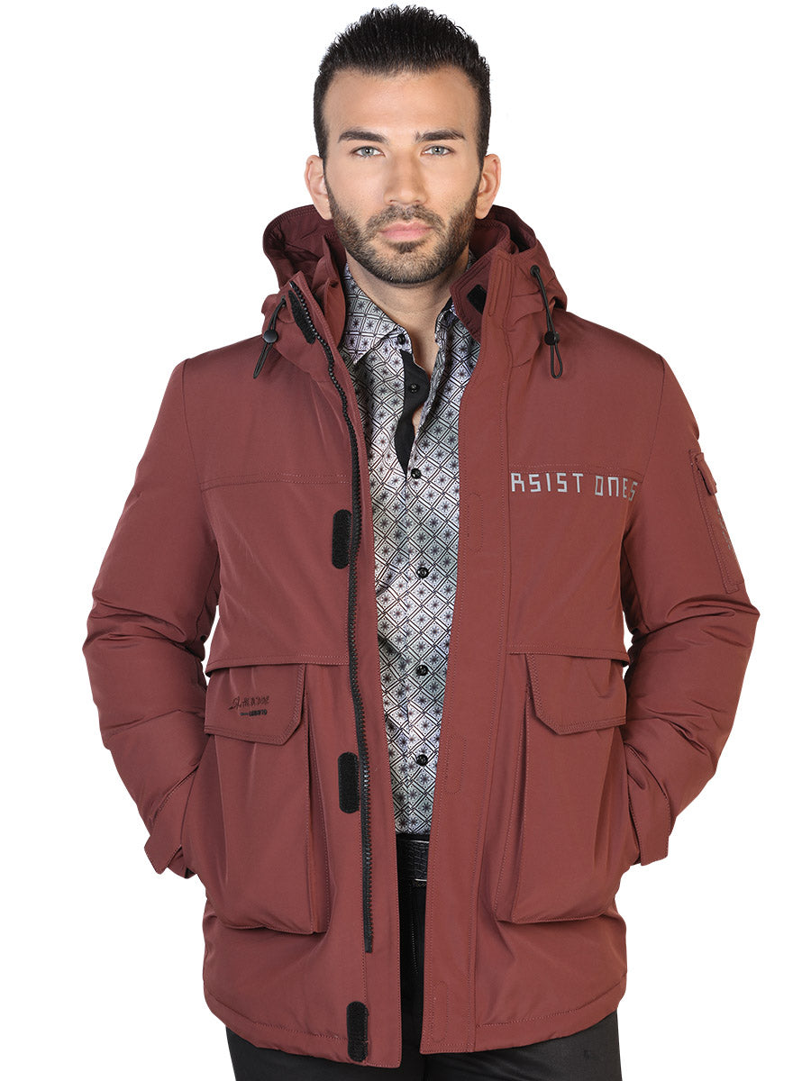 Chamarra de Hombre El General 2019-230 en 100% Poliéster Color Café 43086