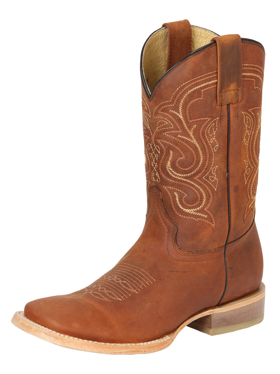 Bota Vaquera de Hombre 100 Años Rodeo en Piel Crazy Color Cognac 43537