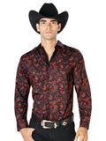 Camisa Vaquera de Hombre El Señor de los Cielos Manga Larga Casual en 97% Poliéster 3% Spandex Color Negro 43541