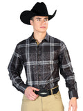 Camisa Vaquera de Hombre El Señor de los Cielos WH7-179 Manga Larga Casual en 100% Poliéster Color Negro 43782
