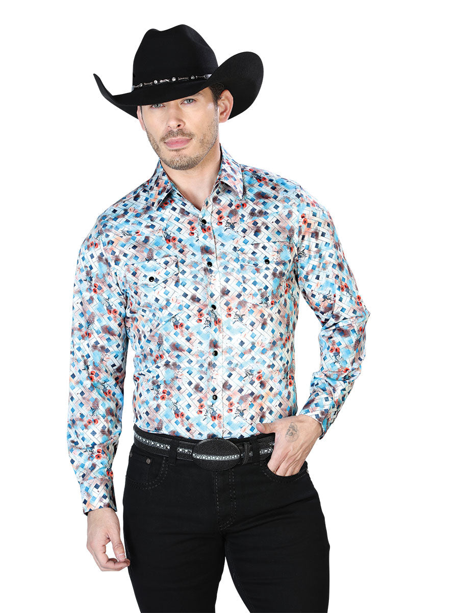 Camisa Vaquera de Hombre El General Manga Larga Casual Color Multicolor 43933