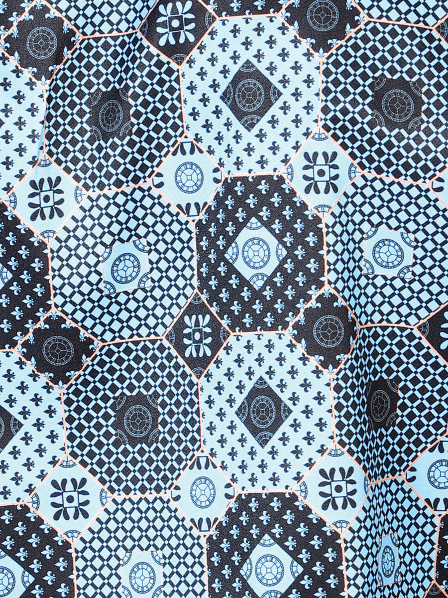 Camisa Vaquera de Hombre El Señor de los Cielos Manga Larga Broche Casual en 97% Poliéster 3% Lycra Color Azul 43963