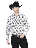 Camisa Vaquera de Hombre El Señor de los Cielos Manga Larga Broche Casual en 97% Poliéster 3% Lycra Color Gris/Negro 43964