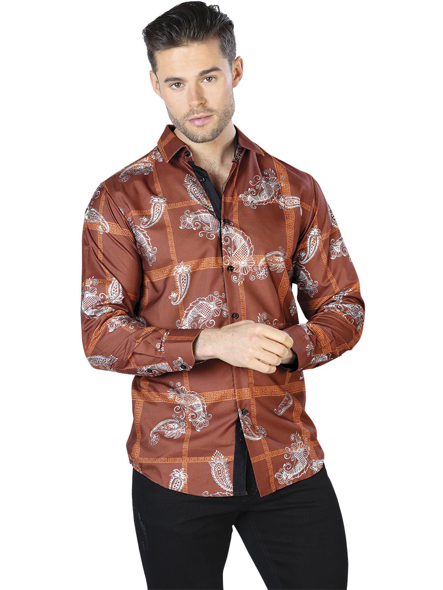 Camisa Vaquera de Hombre El Señor de los Cielos WH10-023 Manga Larga Casual en 100% Poliéster 44025