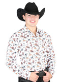 Camisa Vaquera de Hombre El General Manga Larga Broche Casual en 65% Poliéster 35% Algodón Color Khaki 44326