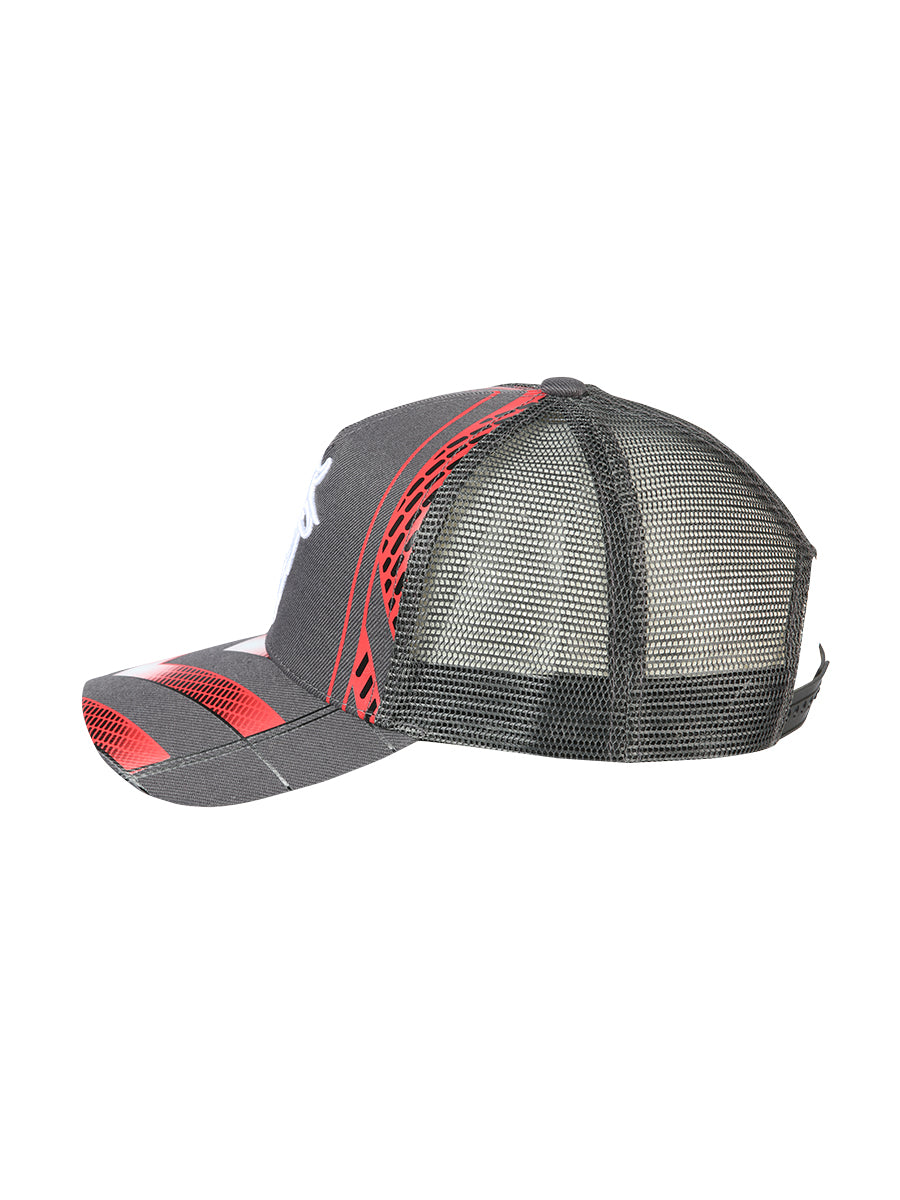 Sombrero Vaquero de Hombre El General en Tela Color Negro/Rojo 44372