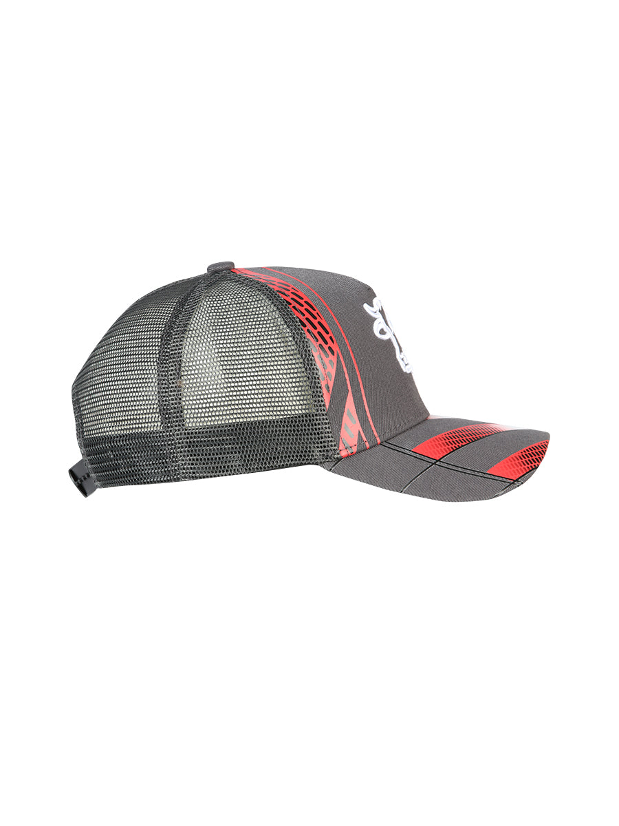 Sombrero Vaquero de Hombre El General en Tela Color Negro/Rojo 44372