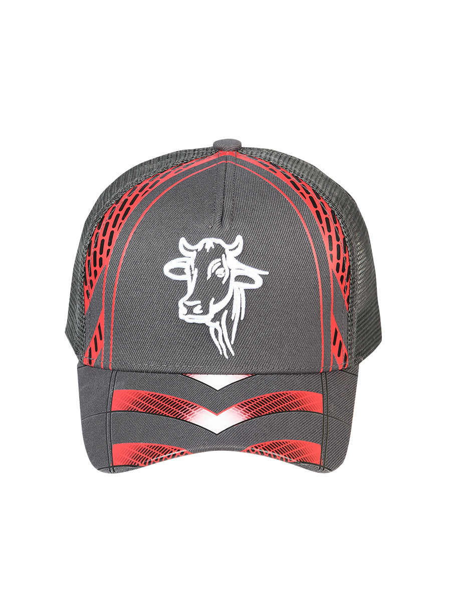 Sombrero Vaquero de Hombre El General en Tela Color Negro/Rojo 44372
