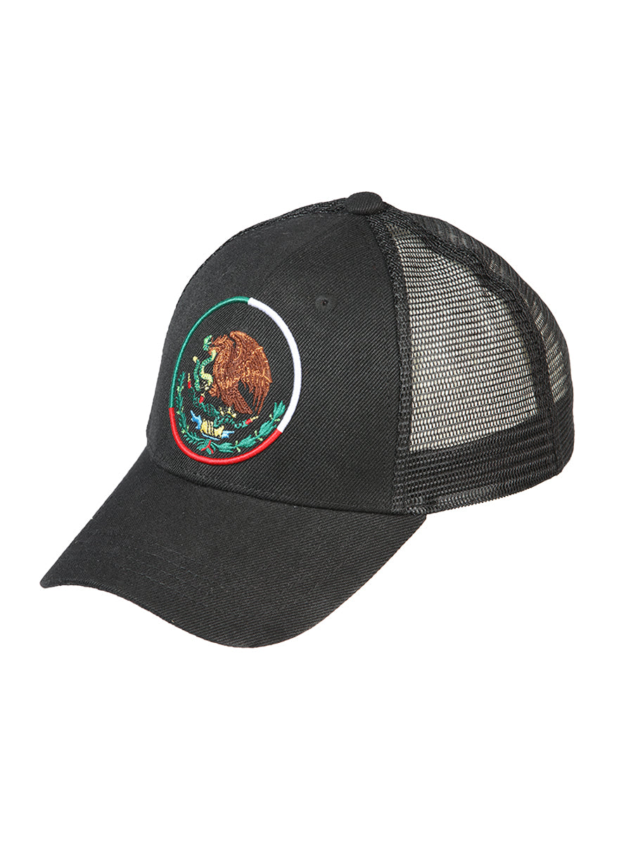 Sombrero Vaquero de Hombre El General México-escudo en Tela Color Negro/Tricolor 44375
