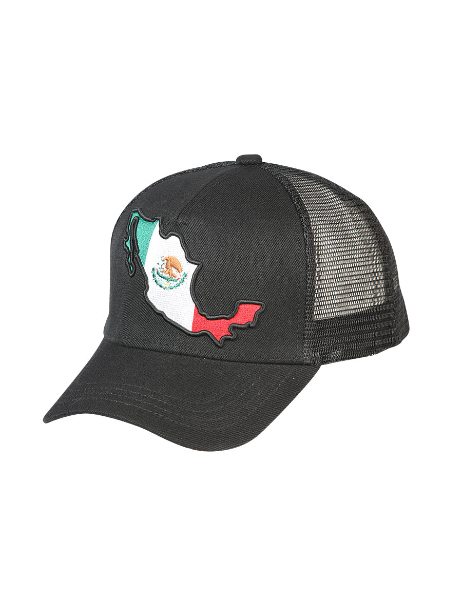 Sombrero Vaquero de Hombre El General en Tela Color Negro/Tricolor 44381