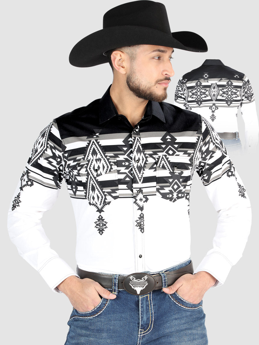 Camisa Vaquera de Niño El Señor de los Cielos Manga Larga Broche Casual en 97% Algodón 3% Lycra Color Negro 44496