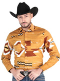 Camisa Vaquera de Hombre El Señor de los Cielos Manga Larga Broche Casual en 97% Algodón 3% Lycra 44499