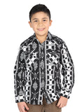 Camisa Vaquera de Niño El Señor de los Cielos Manga Larga Broche Casual en 97% Algodón 3% Lycra Color Negro 44507