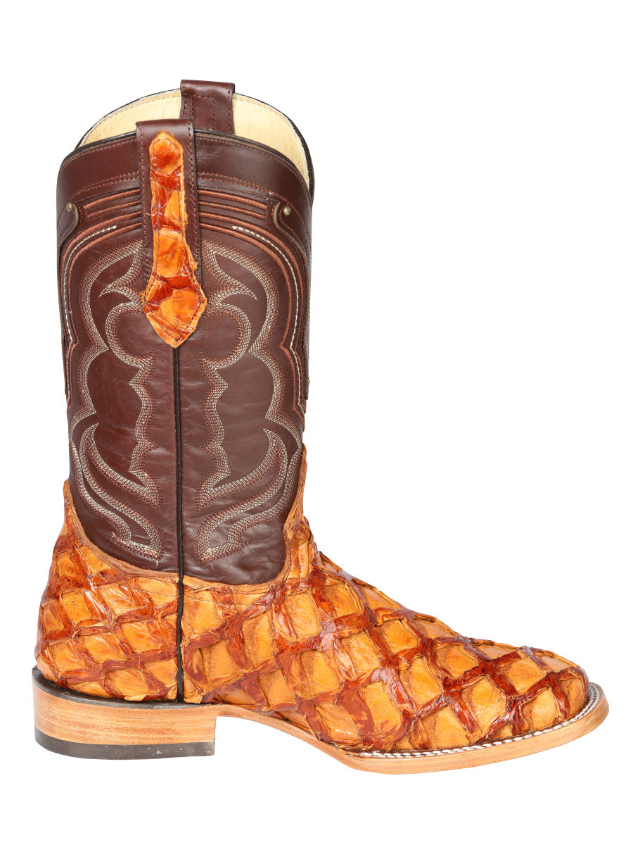 Bota Vaquera de Hombre 100 Años Rodeo en Piel Exótica Color Miel 44606