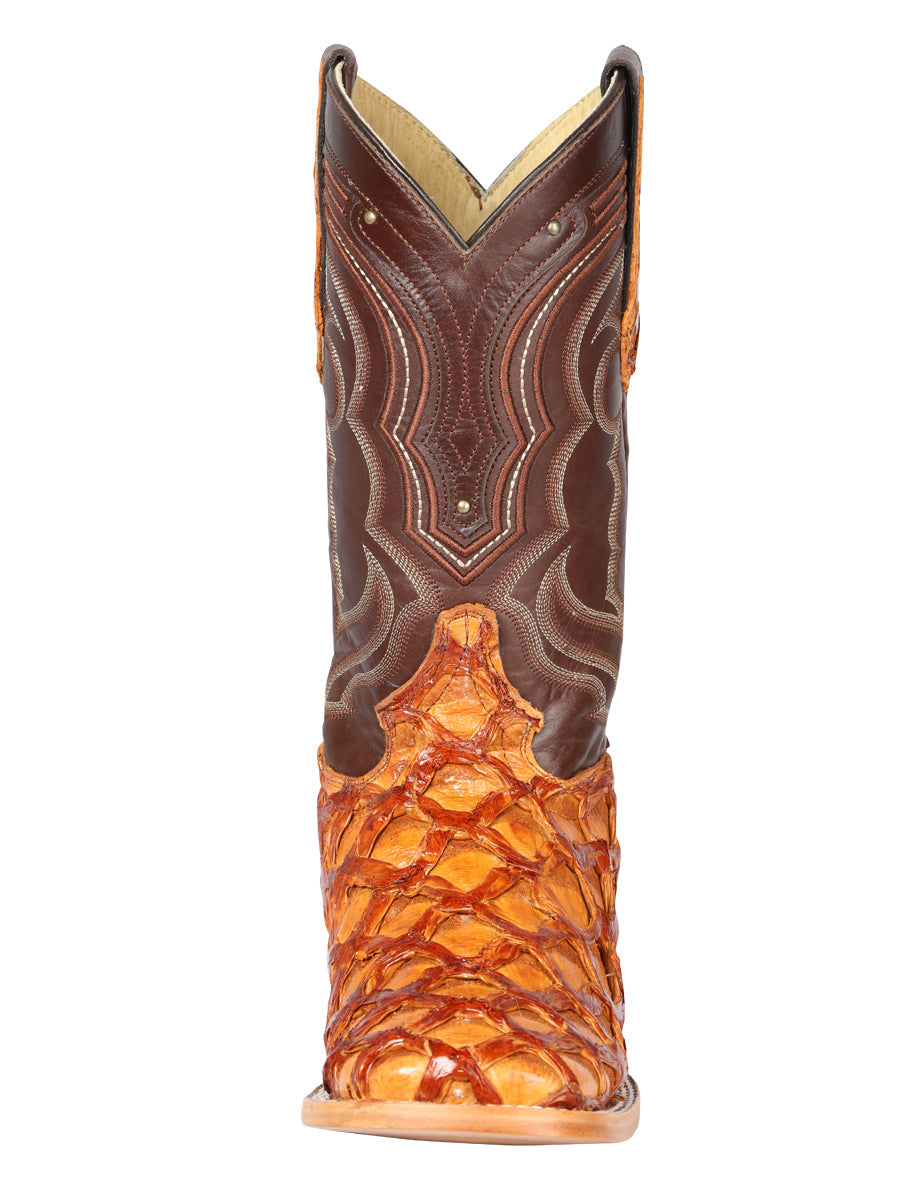 Bota Vaquera de Hombre 100 Años Rodeo en Piel Exótica Color Miel 44606