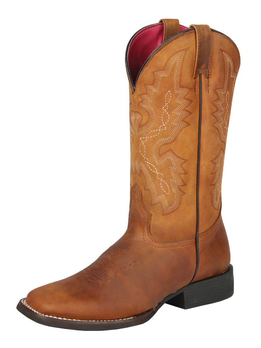 Bota Vaquera de Mujer El General Rodeo Color Cognac 44651
