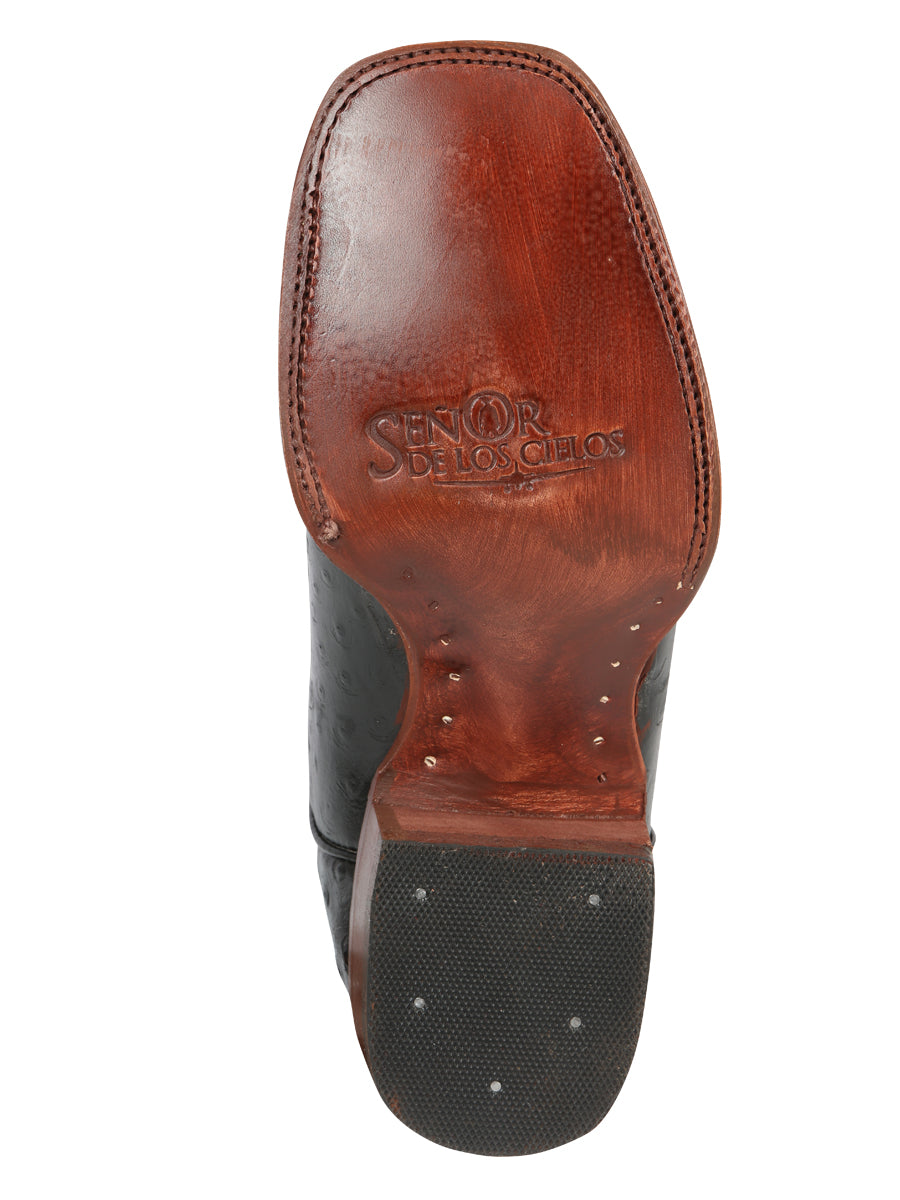 Bota Vaquera de Hombre El Señor de los Cielos Rodeo en Piel Color Negro 44935