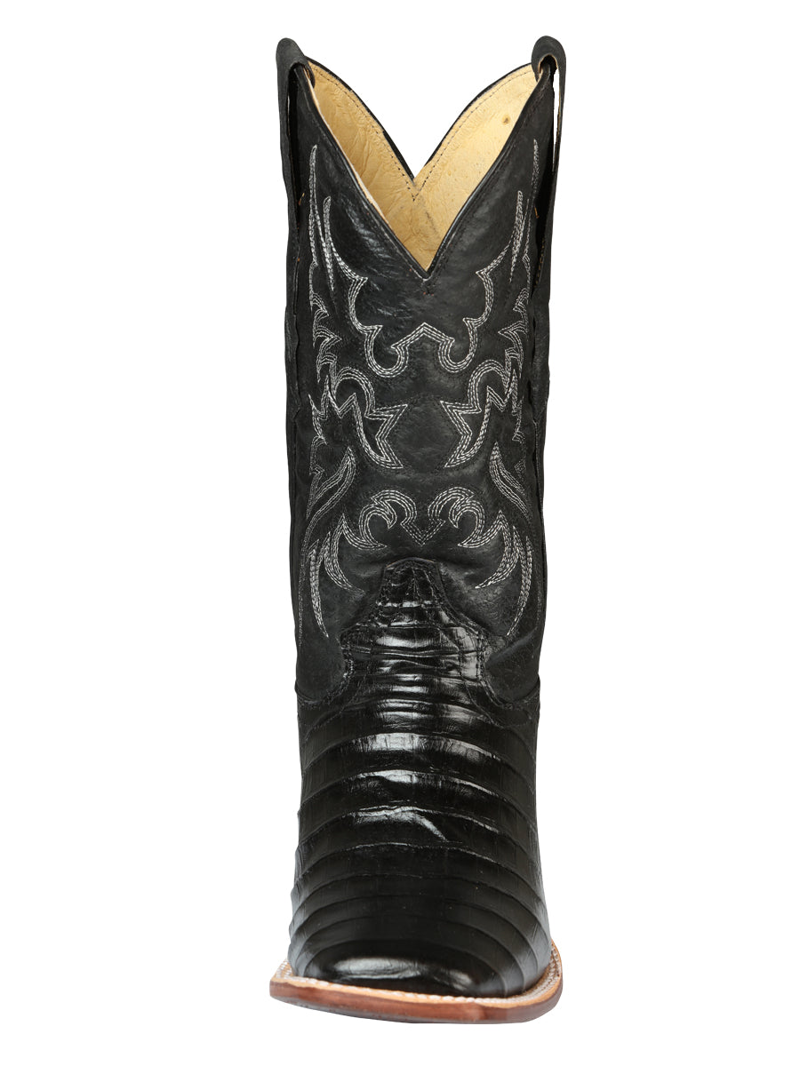 Bota Vaquera de Hombre El Señor de los Cielos Rodeo en Piel Color Negro 44938