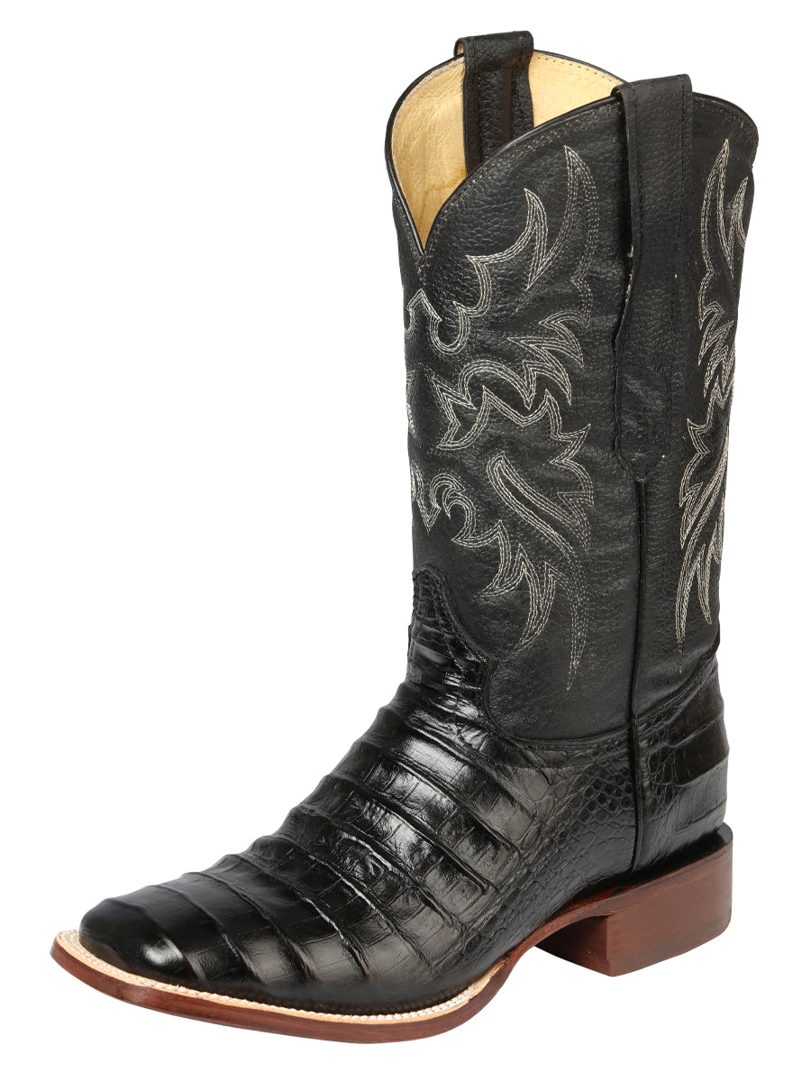 Bota Vaquera de Hombre El Señor de los Cielos Rodeo en Piel Color Negro 44938