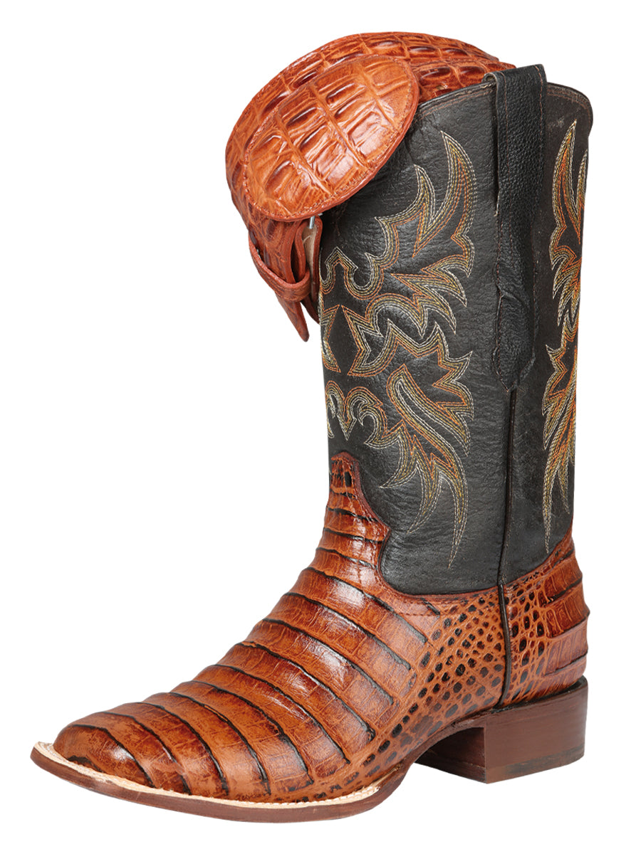 Bota Vaquera de Hombre El Señor de los Cielos Rodeo en Piel Color Cognac 44939