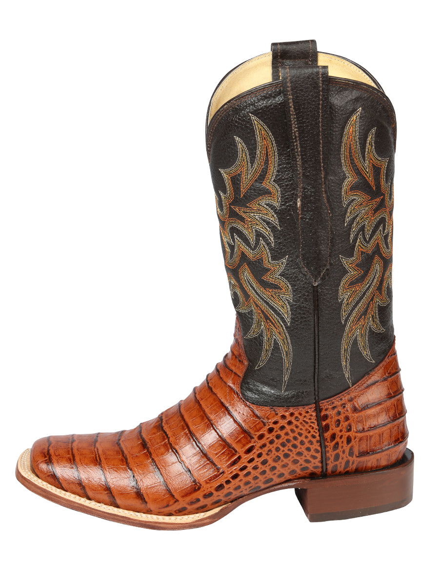 Bota Vaquera de Hombre El Señor de los Cielos Rodeo en Piel Color Cognac 44939
