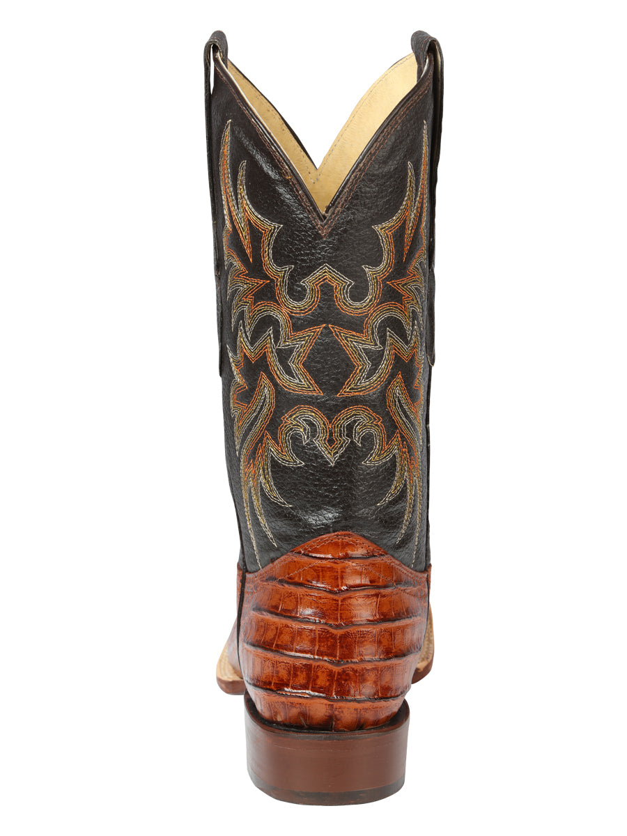 Bota Vaquera de Hombre El Señor de los Cielos Rodeo en Piel Color Cognac 44939