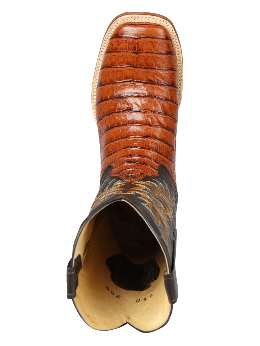 Bota Vaquera de Hombre El Señor de los Cielos Rodeo en Piel Color Cognac 44939