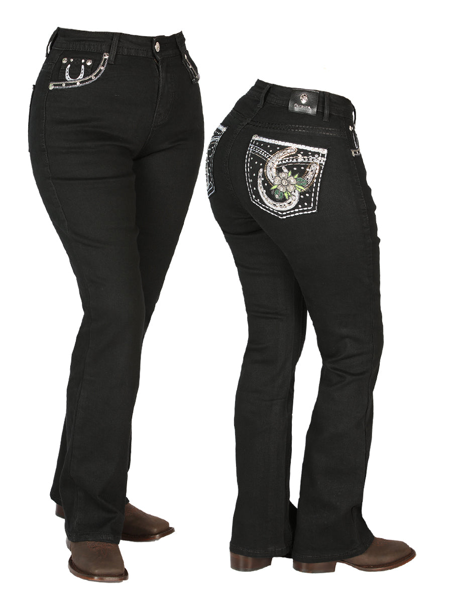 Pantalón de Mezclilla de Mujer Centenario en Mezclilla Color Negro 44956