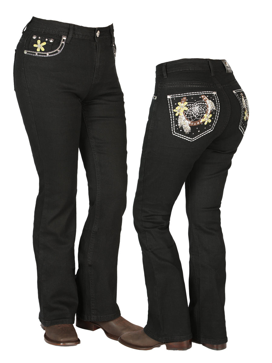 Pantalón de Mezclilla de Mujer Centenario en Mezclilla Color Negro 44958