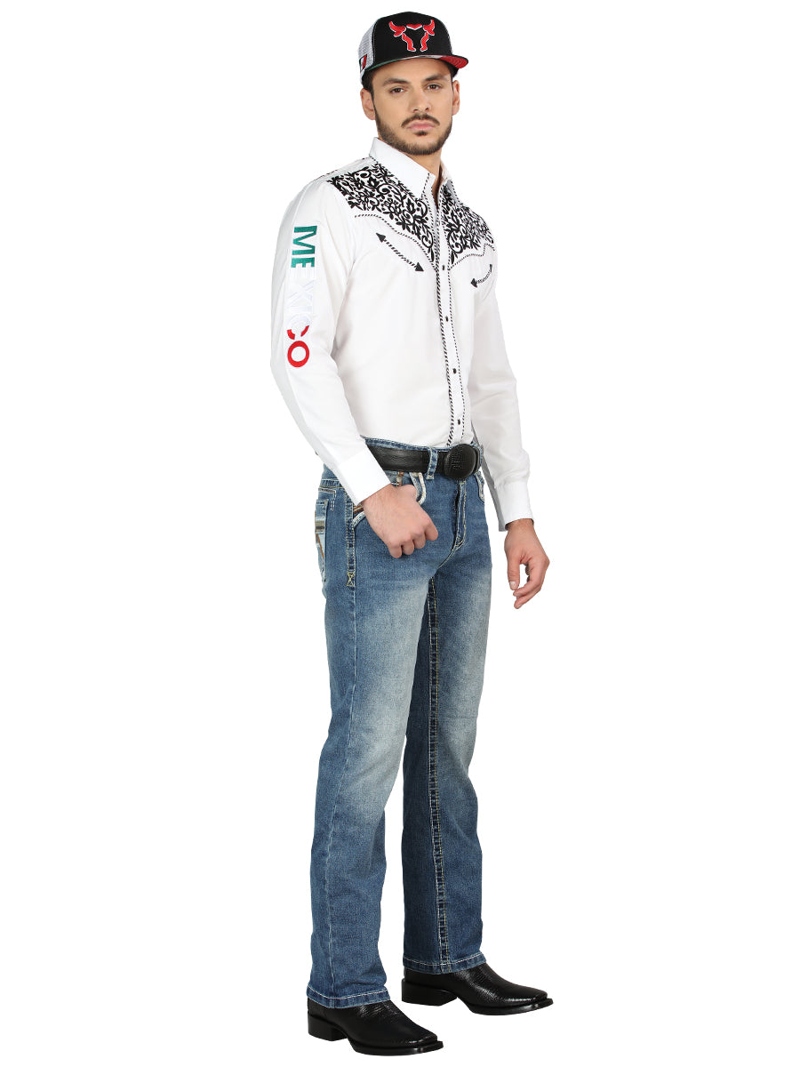 Pantalón de Mezclilla de Hombre Centenario Bootcut en Mezclilla Color Azul 44965
