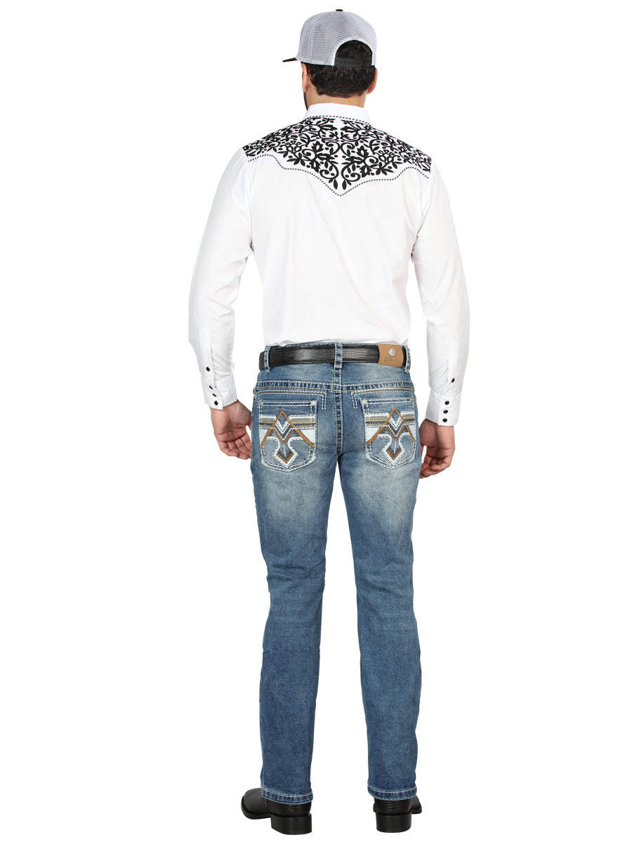 Pantalón de Mezclilla de Hombre Centenario Bootcut en Mezclilla Color Azul 44965