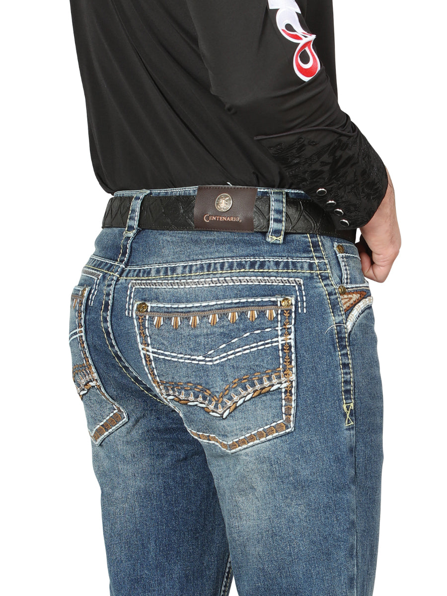 Pantalón de Mezclilla de Hombre Centenario Bootcut en Mezclilla Color Azul 44967