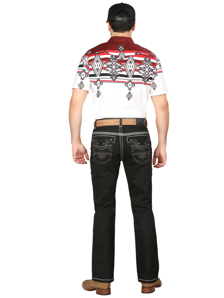Pantalón de Mezclilla de Hombre Centenario Bootcut en Mezclilla Color Negro 44972
